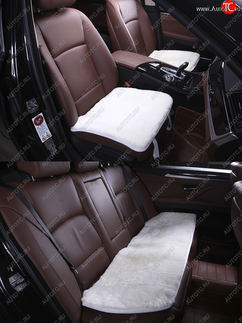 9 499 р. Комплекты квадратов (короткий ворс Класс А натуральный мех) Автопилот   (белый)  с доставкой в г. Пермь