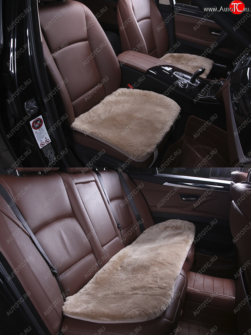 9 299 р. Комплекты квадратов (короткий ворс Класс А натуральный мех) Автопилот   (темно-бежевый)  с доставкой в г. Пермь