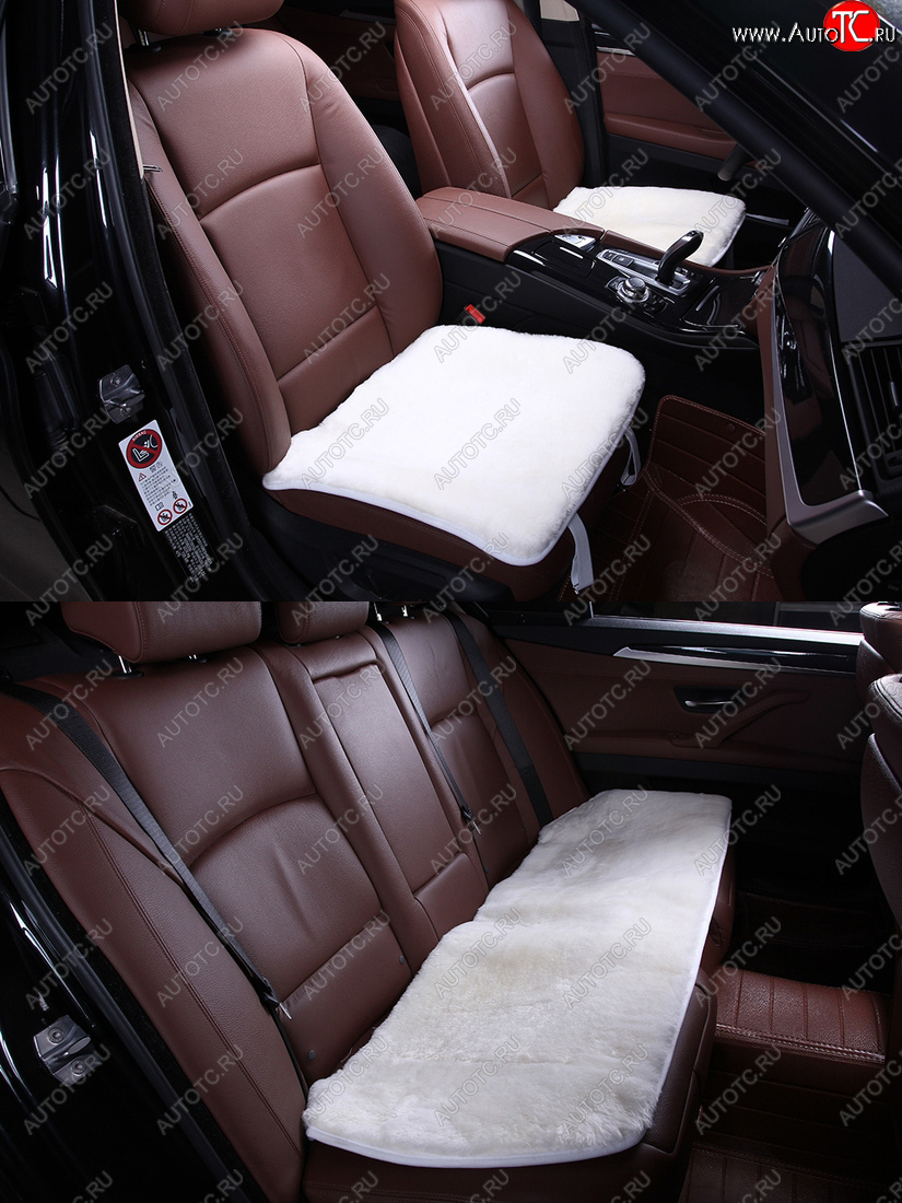 2 399 р. Комплект квадратов (короткий ворс искусственный мех) Автопилот   (белый)  с доставкой в г. Пермь