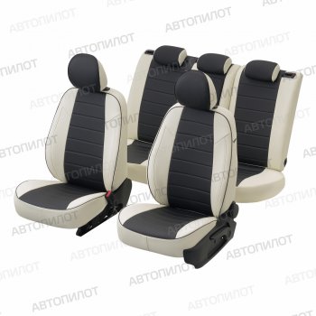 13 849 р. Чехлы сидений (экокожа, 40/60) Автопилот  Chery Tiggo 4 - Tiggo 4 Pro (белый/черный)  с доставкой в г. Пермь. Увеличить фотографию 5