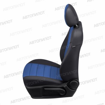 8 249 р. Чехлы сидений (экокожа/алькантара, 40/60) Автопилот  Chery Tiggo 4 - Tiggo 4 Pro (черный/синий)  с доставкой в г. Пермь. Увеличить фотографию 2