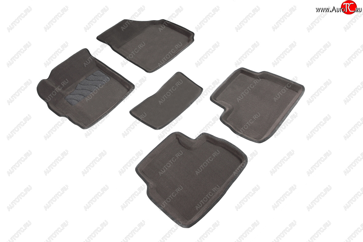 5 499 р. Комплект ковриков салона (ворсовые, 3D) SEINTEX  Daewoo Matiz ( M200,  M250) (2005-2015) дорестайлинг, рестайлинг (Серый)  с доставкой в г. Пермь
