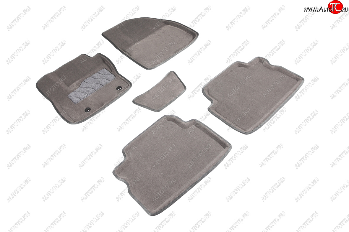 7 049 р. Комплект ковриков салона (ворсовые, 3D) SEINTEX  Ford Kuga  1 (2008-2013) (Серый)  с доставкой в г. Пермь