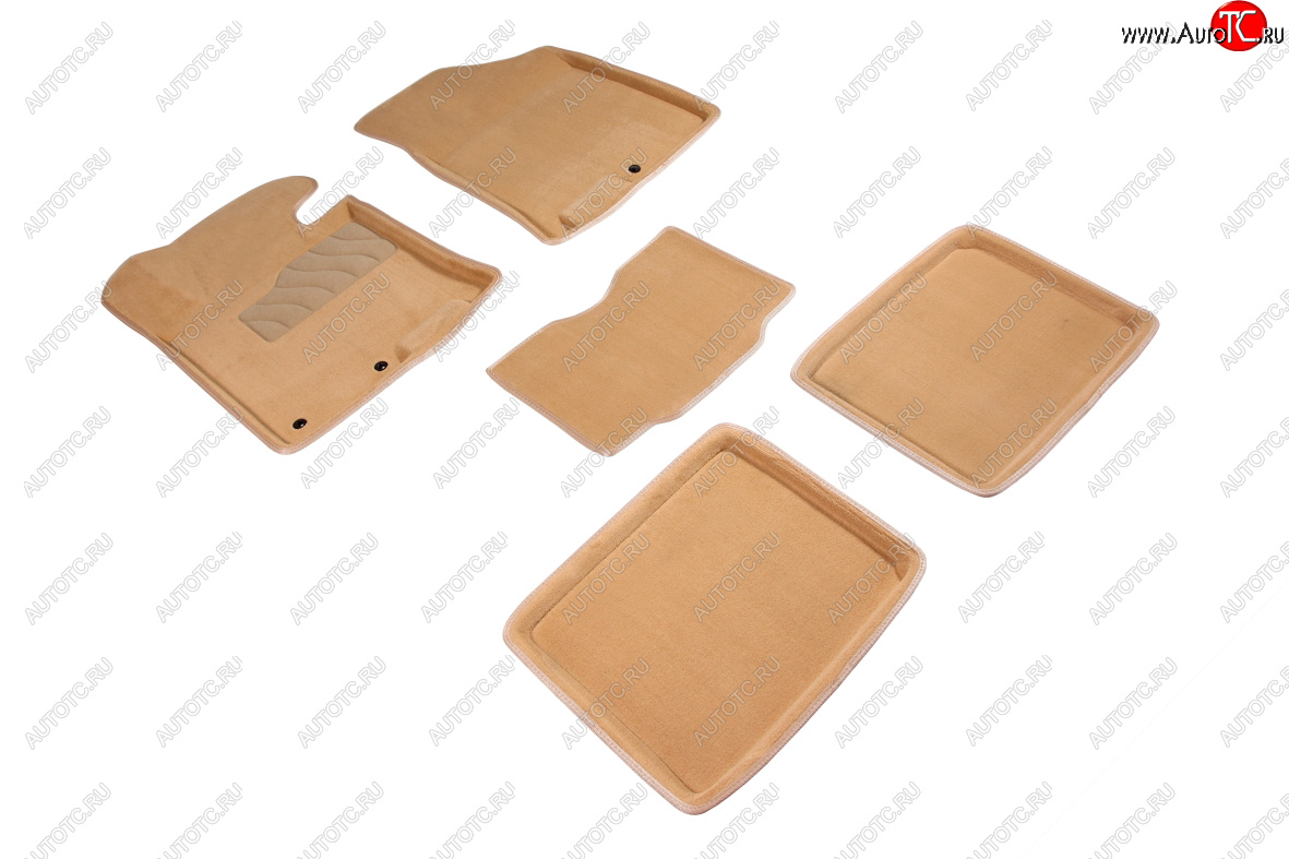 7 649 р. Комплект ковриков салона (ворсовые, 3D) SEINTEX  Hyundai I40  1 VF (2011-2019) дорестайлинг седан, дорестайлинг универсал, рестайлинг седан, рестайлинг универсал (Бежевый)  с доставкой в г. Пермь