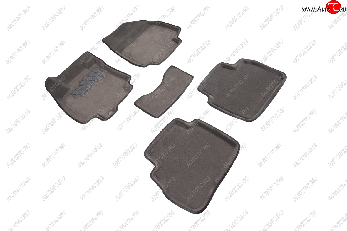6 709 р. Комплект ковриков салона (ворсовые, 3D) SEINTEX  Nissan Tiida ( 1 хэтчбэк,  1 седан,  1 хэтчбек,  2 хэтчбек) (2004-2019) C11 дорестайлинг, Япония, C11 дорестайлинг, C11 рестайлинг, Япония, C11 рестайлинг, C12 (Серый)  с доставкой в г. Пермь
