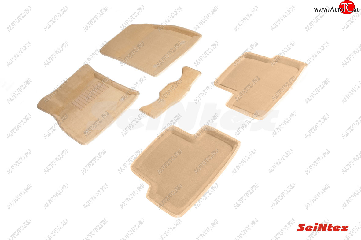 6 699 р. Комплект ковриков салона (ворсовые, 3D) SEINTEX Opel Astra J хэтчбек 5 дв.  рестайлинг (2012-2017) (Бежевый)  с доставкой в г. Пермь