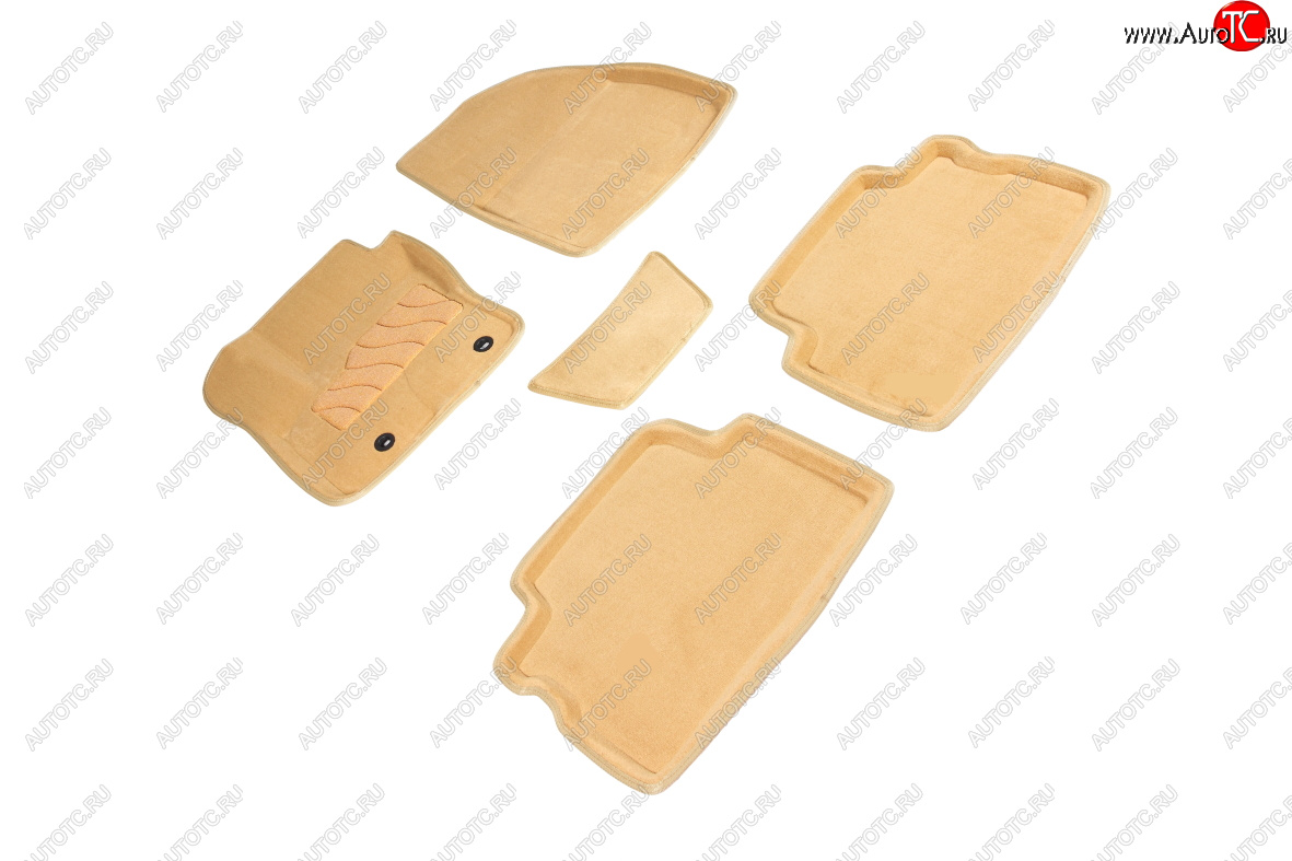 6 379 р. Комплект ковриков салона (ворсовые, 3D) SEINTEX Ford Kuga 1 (2008-2013) (Бежевый)  с доставкой в г. Пермь