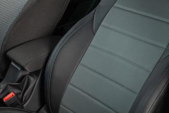 5 999 р. Чехлы для сидений (40/60 экокожа) Seintex   Skoda Octavia ( Tour A4 1U2,  Tour A4 1U5) (2000-2010) лифтбэк рестайлинг, универсал рестайлинг (серый)  с доставкой в г. Пермь. Увеличить фотографию 3