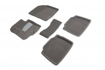 Комплект ковриков салона (ворсовые, 3D) Seintex Suzuki SX4 ( GYA,GYB,  JYB, JYA,  JAB, JYA) (2010-2021)  рестайлинг, хэтчбэк, хэтчбэк дорестайлинг, хэтчбэк рестайлинг (Серый)