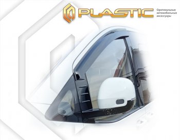 1 899 р. Дефлектора окон CA-Plastic  Hyundai Staria  US4 (2021-2022) (серия Сlassic полупрозрачный, без хром. молдинга)  с доставкой в г. Пермь. Увеличить фотографию 2