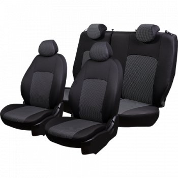 5 599 р. Комплект чехлов для сидений (РЗСиС 60/40 жаккард) Дублин Lord Autofashion Chevrolet Niva 2123 рестайлинг (2009-2020) (серый, вставка Сеул серая, строчка серая)  с доставкой в г. Пермь. Увеличить фотографию 4