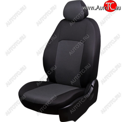 5 599 р. Комплект чехлов для сидений (РЗСиС 60/40 жаккард) Дублин Lord Autofashion Chevrolet Niva 2123 рестайлинг (2009-2020) (серый, вставка Сеул серая, строчка серая)  с доставкой в г. Пермь