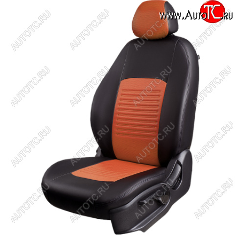 5 799 р. Комплект чехлов для сидений (РЗСиС 60/40 Илана+Орегон) ТУРИН Lord Autofashion Chevrolet Niva 2123 дорестайлинг (2002-2008) (черный, вставка коричневая/беж, строчка черная )  с доставкой в г. Пермь