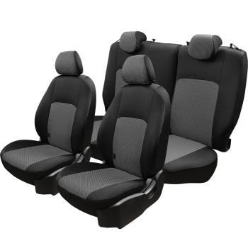 5 399 р. Комплект чехлов для сидений (РЗС 60/40 2П Жаккард) ДУБЛИН Lord Autofashion Geely MK (2006-2015) (черный, вставка Зигзаг)  с доставкой в г. Пермь. Увеличить фотографию 3