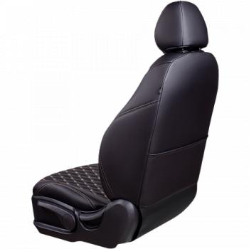 19 649 р. Комплект чехлов для сидений (РЗС 60/40+подл. 3Г Орегон) БАЙРОН Lord Autofashion Haval F7  дорестайлинг (2018-2022) (черный, вставка черная, строчка бежевая)  с доставкой в г. Пермь. Увеличить фотографию 3