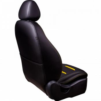 7 999 р. Комплект чехлов для сидений ( РЗС 60/40 2Г Орегон) ТУРИН-2 Lord Autofashion  Hyundai Solaris  RBr (2010-2017) седан дорестайлинг, седан рестайлинг (черный, вставка черная+желтая, строчка желтая)  с доставкой в г. Пермь. Увеличить фотографию 2