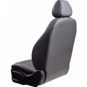 9 449 р. Комплект чехлов для сидений (ЦЗС 2П Илана+Орегон) ТУРИН СТ Lord Autofashion Лада 2109 (1987-2004) (серый, вставка серая, строчка серая)  с доставкой в г. Пермь. Увеличить фотографию 6