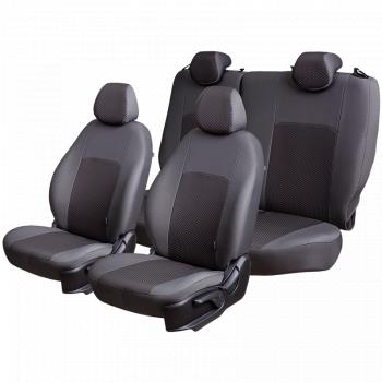 5 249 р. Комплект чехлов для сидений (ЦЗС Жаккард) Дублин Lord Autofashion Лада Нива 4х4 2121 3 дв. дорестайлинг (1977-2019) (серый, вставка Стежок серая)  с доставкой в г. Пермь. Увеличить фотографию 3