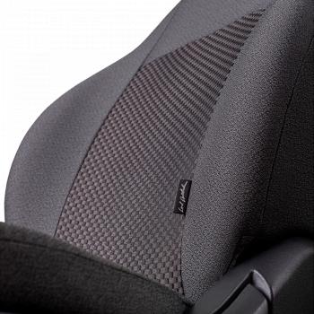 5 249 р. Комплект чехлов для сидений (ЦЗС Жаккард) Дублин Lord Autofashion Лада Нива 4х4 2121 3 дв. дорестайлинг (1977-2019) (серый, вставка Стежок серая)  с доставкой в г. Пермь. Увеличить фотографию 7
