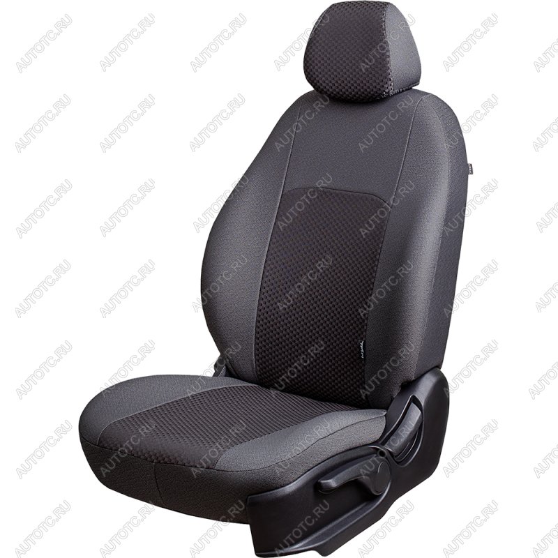 5 249 р. Комплект чехлов для сидений (ЦЗС Жаккард) Дублин Lord Autofashion Лада Нива 4х4 2121 3 дв. дорестайлинг (1977-2019) (серый, вставка Стежок серая)  с доставкой в г. Пермь