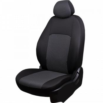 Комплект чехлов для сидений (РЗС 60/40+подлок. 3Г Жаккард) Дублин Lord Autofashion Mazda 3/Axela BM дорестайлинг седан (2013-2016) (черный, вставка Сеул серая)