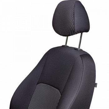 5 999 р. Комплект чехлов для сидений (4 дв. ЦЗС 3Г Жаккард) ДУБЛИН Lord Autofashion Renault Megane седан  дорестайлинг (2002-2006) (черный, вставка Прямоугольник черная)  с доставкой в г. Пермь. Увеличить фотографию 2