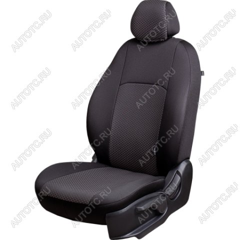 6 249 р. Комплект чехлов для сидений (РЗСиС 40/60 2П Жаккард) Дублин Lord Autofashion Skoda Octavia Tour A4 1U5 универсал дорестайлинг (1996-2000) (черный, вставка Стежок серая)  с доставкой в г. Пермь