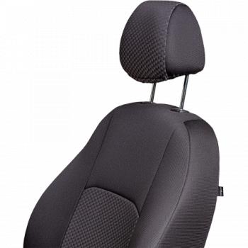 6 249 р. Комплект чехлов для сидений (РЗСиС 40/60 2П Жаккард) Дублин Lord Autofashion Skoda Octavia Tour A4 1U5 универсал дорестайлинг (1996-2000) (черный, вставка Стежок серая)  с доставкой в г. Пермь. Увеличить фотографию 4