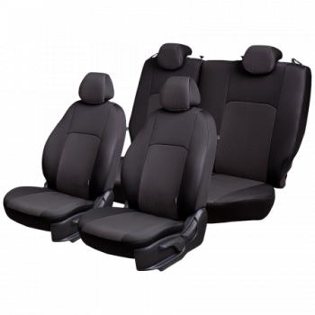 6 249 р. Комплект чехлов для сидений (РЗСиС 40/60 2П Жаккард) Дублин Lord Autofashion Skoda Octavia Tour A4 1U5 универсал дорестайлинг (1996-2000) (черный, вставка Стежок серая)  с доставкой в г. Пермь. Увеличить фотографию 2