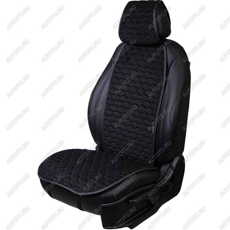 2 499 р. Накидка на сиденье (1 место Афины) МОНРО ст СОТА Lord Autofashion   (черный, строчка черная)  с доставкой в г. Пермь