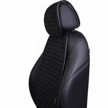 2 499 р. Накидка на сиденье (1 место Афины) МОНРО ст СОТА Lord Autofashion   (черный, строчка черная)  с доставкой в г. Пермь. Увеличить фотографию 4