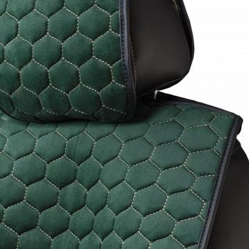 6 799 р. Накидка на сиденье (5 мест Афины) ТЕЙЛОР ст СОТА Lord Autofashion   (зеленый, строчка бежевая)  с доставкой в г. Пермь. Увеличить фотографию 3