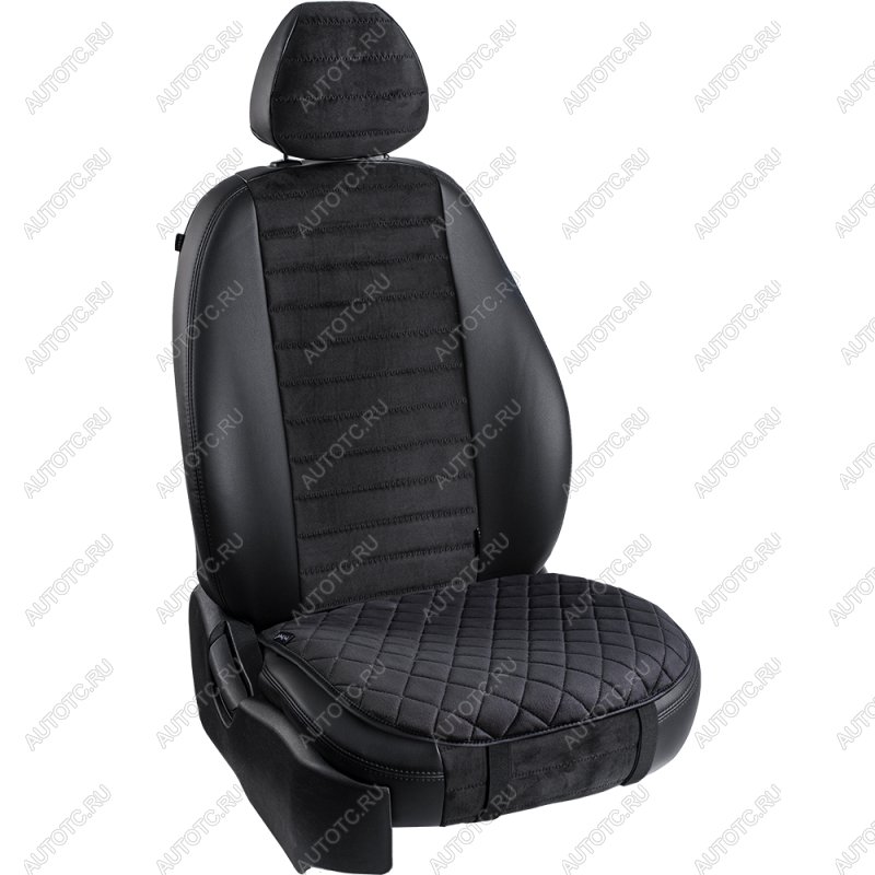 829 р. Подушка-комфорт ст РОМБ (Софа) Lord Autofashion   (серый, строчка серая)  с доставкой в г. Пермь