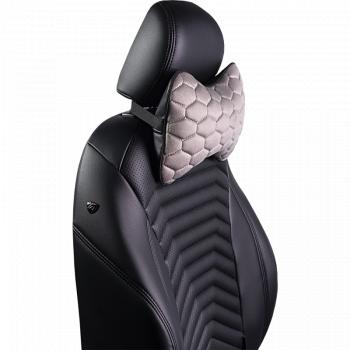 429 р. Подушка-косточка (Илана+Афины) КОСТОЧКА ст СОТА Lord Autofashion   (черный, серый, строчка серая)  с доставкой в г. Пермь. Увеличить фотографию 2