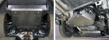 Защиты комплект (картер, кпп, бак) ТСС Тюнинг Geely Coolray  SX11 (2018-2023) дорестайлинг (алюминий 4 мм)