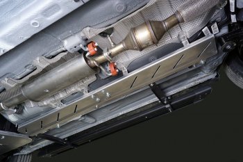 Защита топливной магистрали (2WD 1.5T)(2 шт) ТСС Тюнинг Москвич 3 DA21 (2022-2025) (алюминий 4 мм)