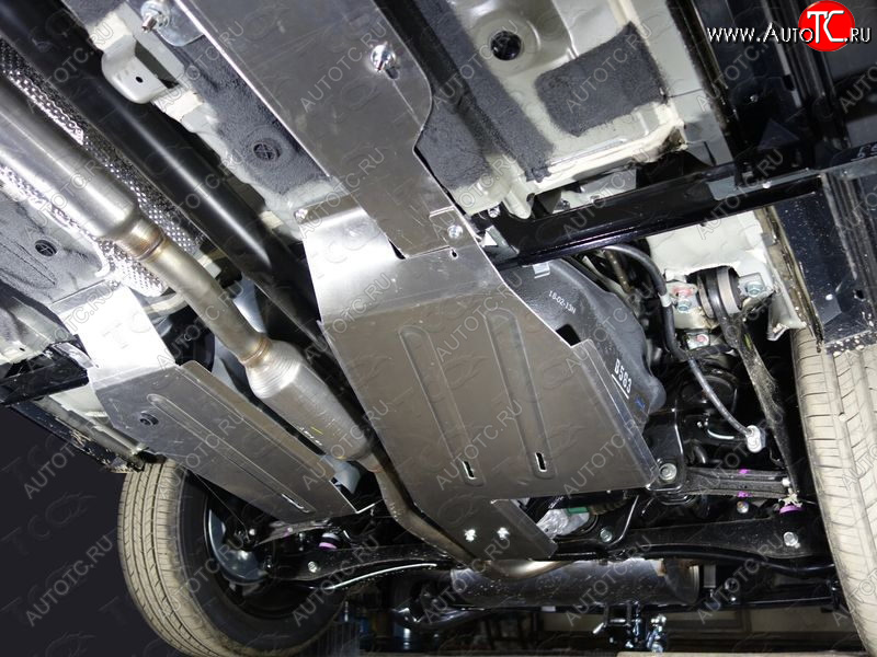 6 999 р. Защита бака (левая, V-2.0, V-2.4 4WD, V-3.0 4WD, алюминий) TCC Mitsubishi Outlander GF дорестайлинг (2012-2014)  с доставкой в г. Пермь