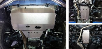 Защиты комплект (картер, кпп, задний дифференциал) ТСС Тюнинг Subaru Forester  SJ (2012-2019) дорестайлинг, рестайлинг (алюминий 4 мм)