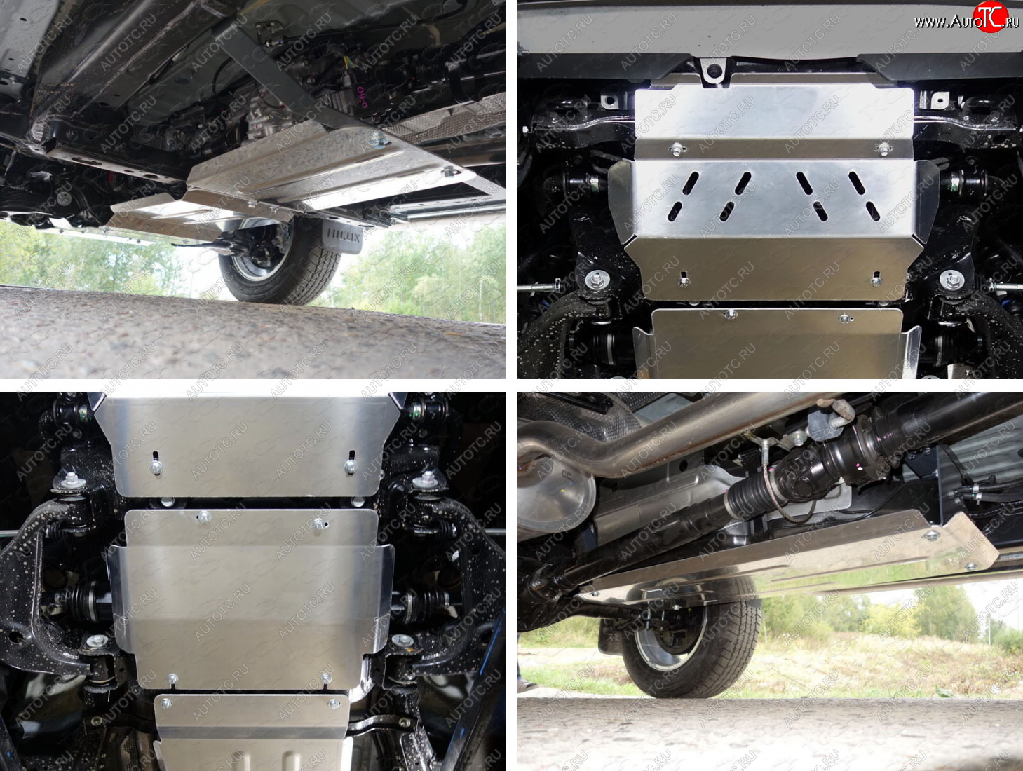26 599 р. Защиты комплект (радиатор, картер, кпп, рк, бак) ТСС Тюнинг  Toyota Hilux  AN120 (2017-2020) 1-ый рестайлинг (алюминий 4 мм)  с доставкой в г. Пермь