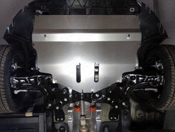 Защита картера и КПП ТСС Тюнинг Volkswagen Polo ( 5,  Mk5) (2009-2020) седан дорестайлинг, хэтчбек дорестайлинг, хэтчбэк 3 дв., седан рестайлинг, хэтчбек рестайлинг (алюминий 4 мм)