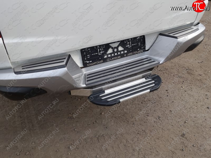3 599 р. Задняя подножка алюминиевая Silver (под фаркоп тип Е) ___  tcup3s  с доставкой в г. Пермь