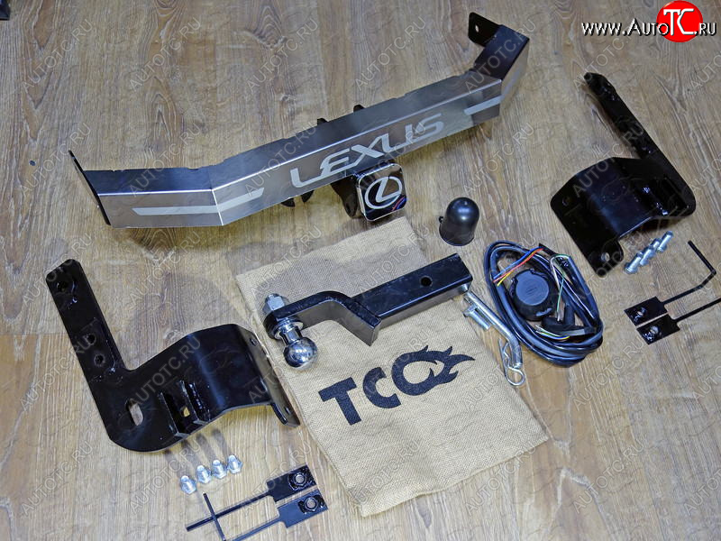 21 599 р. Фаркоп (тягово-сцепное устройство) кроме F-Sport TCC Тюнинг  Lexus LX450d  J200 - LX570  J200 (оцинкованный, шар E нержавейка, надпись Lexus)  с доставкой в г. Пермь