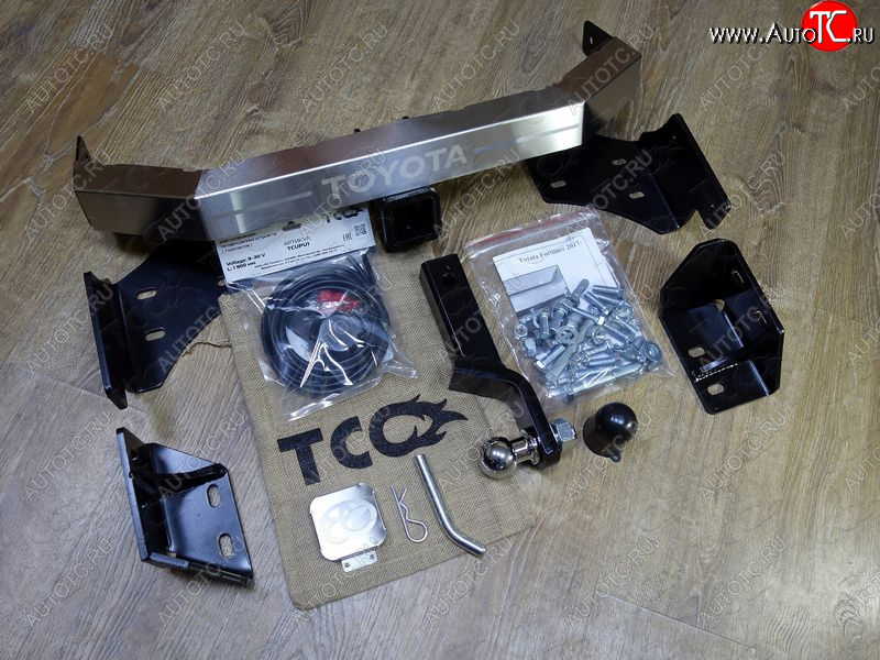 19 999 р. Фаркоп (тягово-сцепное устройство) TCC Тюнинг  Toyota Fortuner  AN160 (2020-2025) рестайлинг (крюк Е, надпись Toyota)  с доставкой в г. Пермь