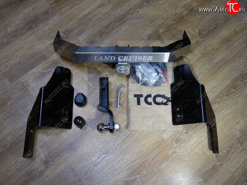 18 349 р. Фаркоп (тягово-сцепное устройство) (кроме EXECUTIVE) TCC Тюнинг  Toyota Land Cruiser  200 (2012-2021) 1-ый рестайлинг, 2-ой рестайлинг (оцинкованный, шар Е, надпись Land Cruiser)  с доставкой в г. Пермь