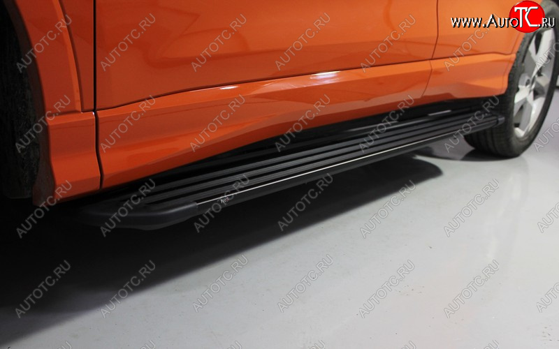 21 999 р. Порожки для ног алюминиевые ТСС Тюнинг Slim Line  Audi Q3  F3 (2018-2022) (черные)  с доставкой в г. Пермь