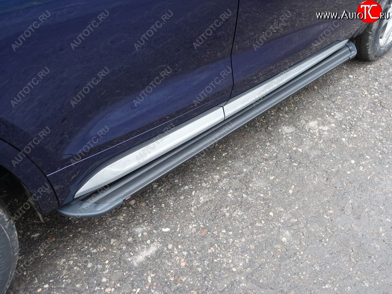 21 999 р. Пороги алюминиевые (без пневмоподвески) Slim Line  Audi Q5 ( 8R,  FY) (2012-2020) рестайлинг, дорестайлинг (черные)  с доставкой в г. Пермь