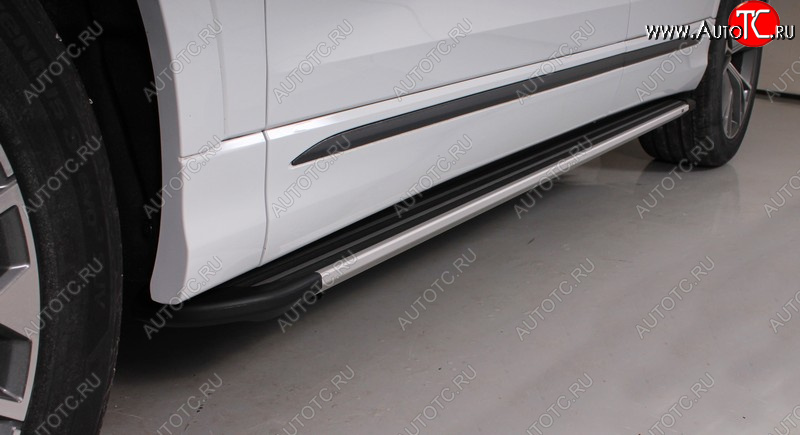 28 999 р. Пороги алюминиевые TCC Tюнинг Slim Line  Audi Q8  4MN (2018-2022) (серебро)  с доставкой в г. Пермь