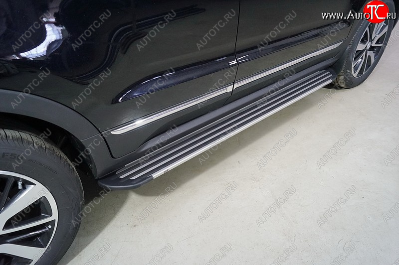 20 599 р. Пороги алюминиевые Slim LineТСС Тюнинг  Changan CS55 Plus (2021-2025) (Silver)  с доставкой в г. Пермь