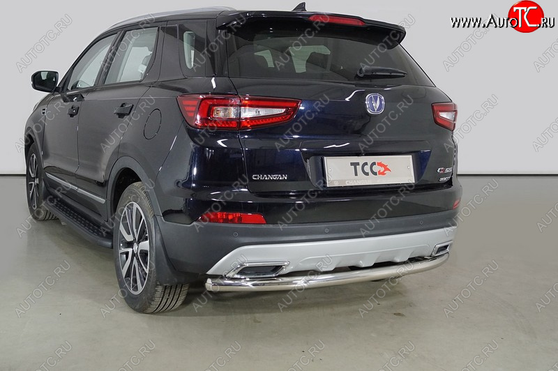 15 999 р. Защита задняя (нержавейка 60,3 мм), ТСС Тюнинг Changan CS55 рестайлинг (2018-2025)  с доставкой в г. Пермь