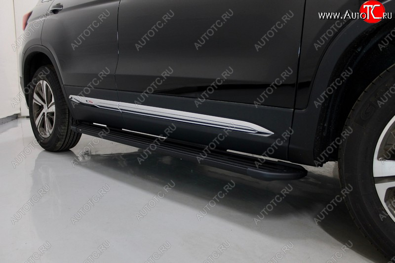 21 999 р. Пороги алюминиевые Slim Line ТСС Тюнинг  Changan CS75 (2018-2022) 1-ый рестайлинг (Black)  с доставкой в г. Пермь